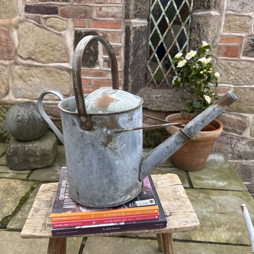 Vintage galvanized watering - galvanized,