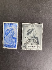 British Virgin Is 1948 Silver Wedding Set Fine Used.