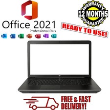 HP ZBook 17 G4 17.3" Inch Win11 MS Office i7 16GB 256GB 1TB SSD GAMING Laptop