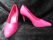 Pleaser Dream-420W Hot Pink Patent 4" Heel Court Shoes UK 12, US 15
