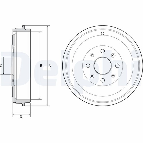 Brake drum delphi bf503 fits - brake,
