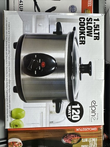 Elpine slow cooker 5ltr 120w - slow, 1.5ltr