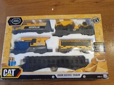  Caterpillar Iron Diesel Train Set CAT Construction Battery Power 2015 Christmas