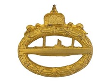 Imperial German Navy WWI U-Boat Badge.  Submarine Metal Breast Badge