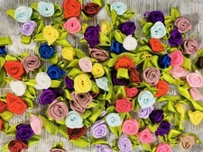 Roses satin ribbon flowers