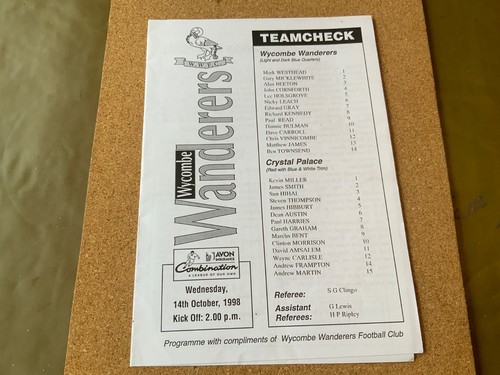 Wycombe wanderers crystal - wycombe,