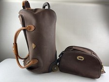 2 BROWN SUEDETTE TRAVEL CASES-1 JUMP TRAVEL CASE+1 FIORE ROOMY BEAUTY CASE VGC
