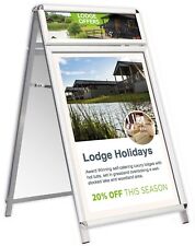 A1 PAVEMENT SIGN POSTER SNAP FRAME SIGN DISPLAY STANDS A-BOARD PLUS WITH HEADER