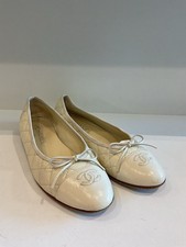 Chanel Light Beige Ballerina Pump Size 6 (39)
