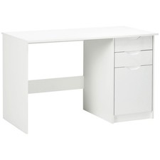 White computer desk with