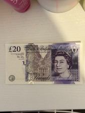 Old Bank Note Pound Uncirculated £20 (EK54 595527) Exellent Condition