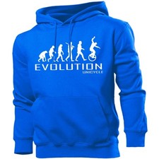 Unicycle Evolution Hoodie Mens Womens Kids Hoody Sports Bike Cycling Circus Gift