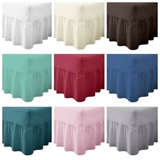  Percale Fitted Valance Sheet Non Iron Sheets Sing, Double, King, Super King 