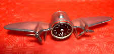 Vintage Cast Aluminium Chrome Aviation Desk Mantel Clock