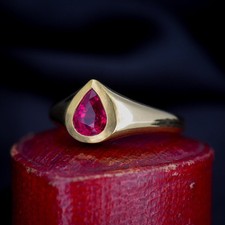 1.1ct Pear Cut Natural Ruby