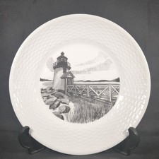 Wedgwood Plate ~ NANTUCKET by Geo. Davis ~ Brant Point Lighthouse ~ Dia. 23cm