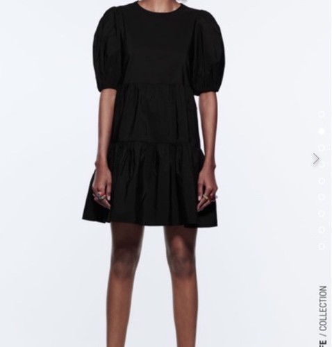 Zara black backless baby doll - backless,