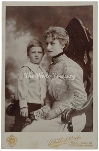 Cabinet card edwardian mother - edwardian,