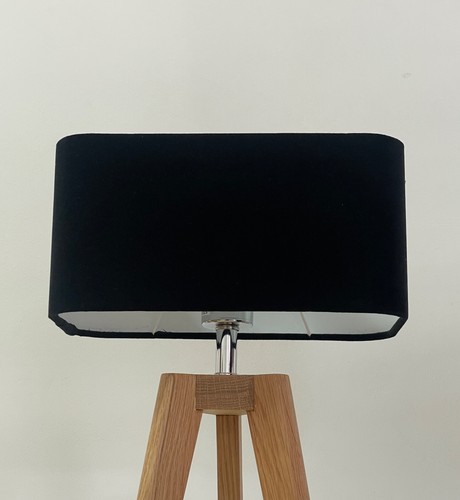 Lampshade black velvet rounded - lampshade,