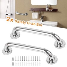 2X Safety Grab Rail Bathroom Support Handle Steel Bath Shower Toilet Hand Bar