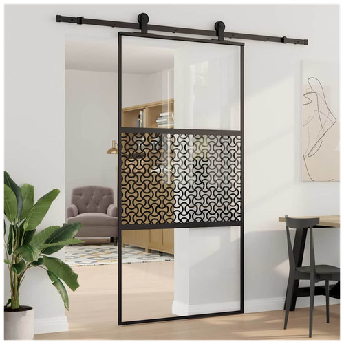 Glass sliding barn - barn, black
