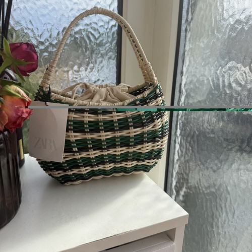 Zara woven basket handbag - woven,