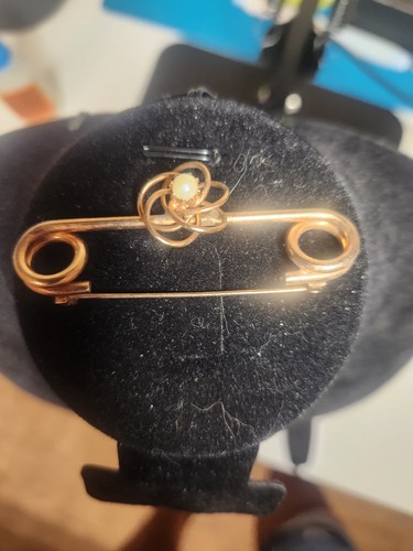 Vintage safety pin brooch