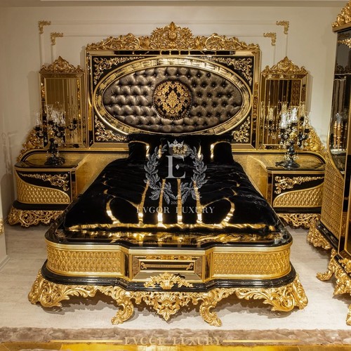 Gold plated queen size bed - queen,
