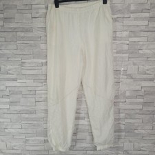 Ladies VINTAGE SERGIO TACCHINI Shell Suit Bottoms Cream Ivory  Size 16-18 UK XL