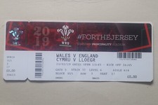 Wales v England 2019 Rugby Union Ticket Cardiff Welsh Grand Slam season
