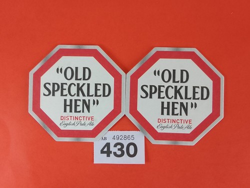 Two beer mats old speckled - beer,
