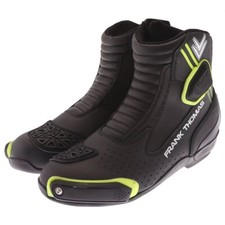 Frank Thomas Torque Short Motorcycle Boots Black Yellow