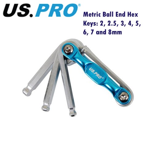 Pro 8pc folding metric - metric, ball