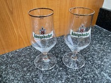 2 X Konigsbacher Stemmed Beer Glasses