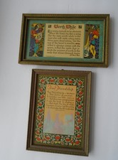 Two 1920's Motto Prints