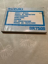 Suzuki DR750S Owners Manual 1988 Part No. 99011-44B51-042