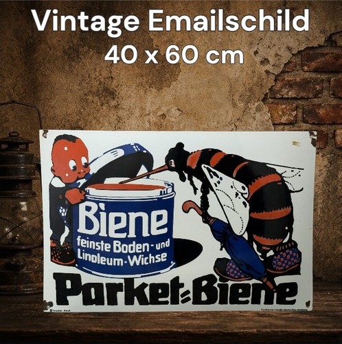 Vintage parket biene - biene, enamel