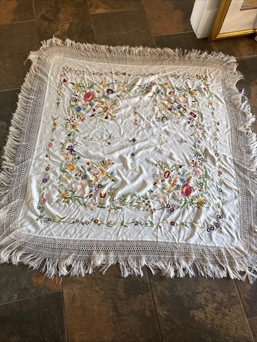 Vintage silk piano - silk, shawl
