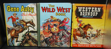 3 ANNUALS.WESTERN ROUNDUP  1957,  GENE AUTRY 1958, THE  WILD WEST BOOK 1950s