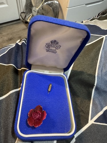 Aynsley bone china rose brooch - aynsley,