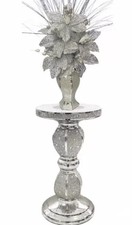 Silver table and vase - and,