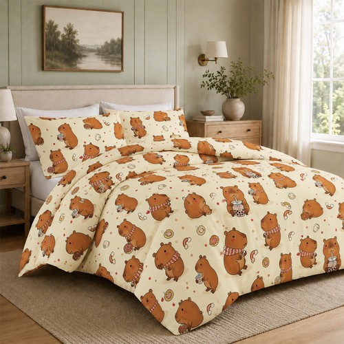 Capybara double duvet cover - capybara,