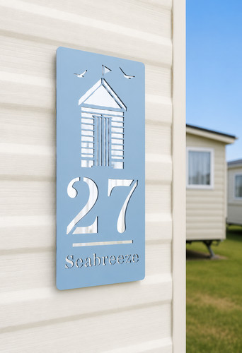 Personalised beach hut caravan - beach,