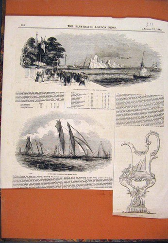 Original old antique print - old,