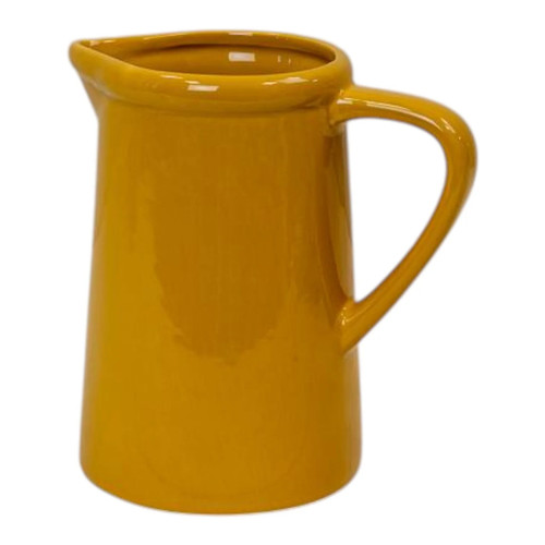 Large burnt yellow - yellow, jug