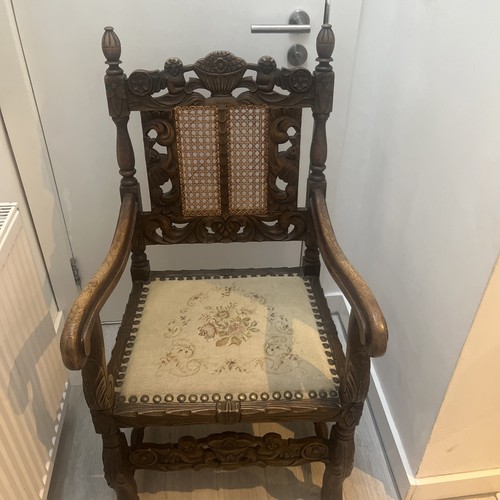 Victorian style carved oak - carved,