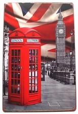 London Red Phone Box Metal Tin