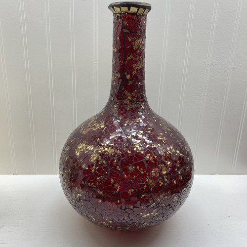 Mosaic vase tall glass - tall,