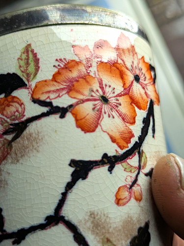 Satsuma ware two cups with - satsuma,