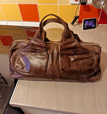 vintage brown leather benetton